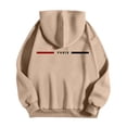 thumbnail image 4 of MHFRRA Sudadera con Capucha con Estampado de Letras para Un Uso Diario Cómodo, Ideal para Salidas Informales y Capas Elegantes Marrón, 4 of 5