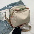 thumbnail image 2 of Stylish Women's Crossbody Bag Versatile Spring Summer Shoulder Shell Bag with Adjustable Straps Canvas Lightweight for Casual Daily Use, Beige, 2 of 5