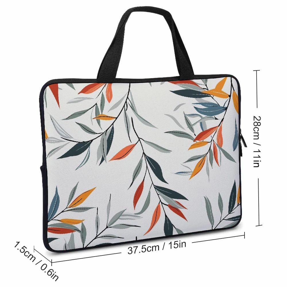 JRXY Colorful Color Blocks and Lines Simple Style Laptop Carrying Bag Diving Fabric Soft Carrying Travel Case Idea 15inch