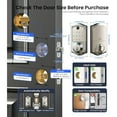 thumbnail image 6 of Veise Fingerprint Smart Door Lock, App Control, 7-in-1 Keyless Entry, Auto Lock, Emergency Power Port, Electronic Touchscreen Keypad, Biometric Smart Locks for Front Door, Satin Nickel, 6 of 8