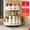 White, variant on 1tier 11.8inch White 360 degree Steel Rotary kitchen storage rack seasoning rack multi-function soy sauce bottle seasoning box rack fruit tray in living