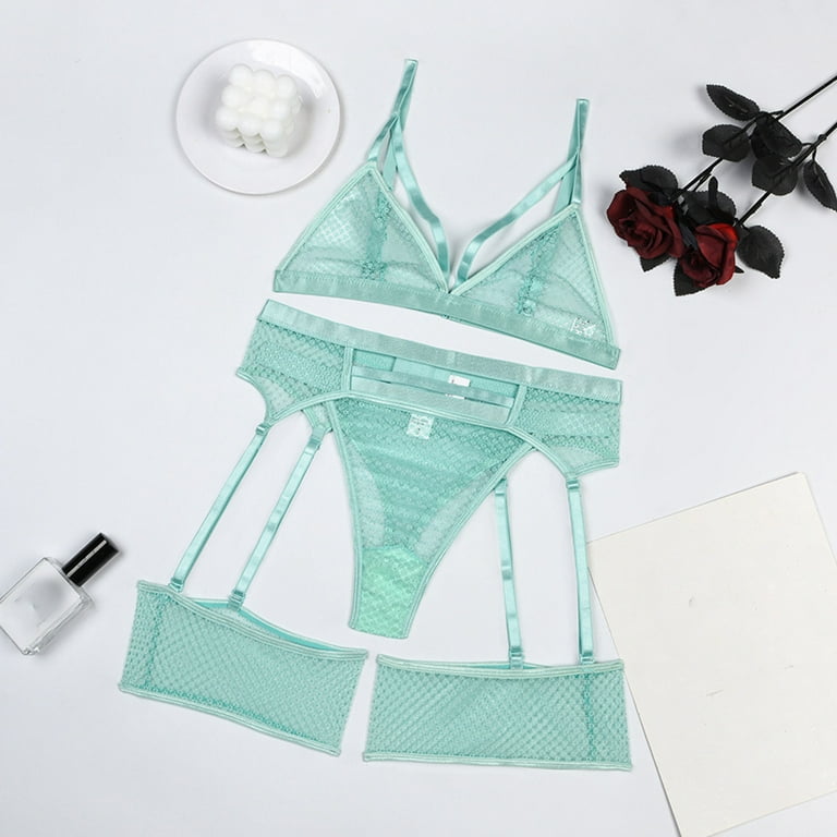 Mint Green Lace Lingerie Set – FancyVestido