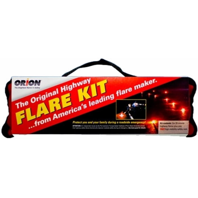 Orion 20-Minute Roadside Flares With Safety Vest, 6-Pack photo 1