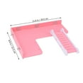 thumbnail image 2 of OULII Chinchilla Activity Playground Climbing Ladder Playing Platform Synthetic Wood Board Pink 1Set, 2 of 6