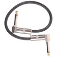 thumbnail image 1 of COMPUKAS 2Pcs Guitar Effect Cables Black Patch Cord for Electric Guitar Effector Pedal Use, 1 of 8