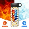 thumbnail image 6 of Yiaed Colorful Checkered 1 Print Water Bottle with Straw Lid, Stainless Steel Double Wall Insulated Water Bottle | Leak-Proof and Spill-Proof Water Bottle, 6 of 8