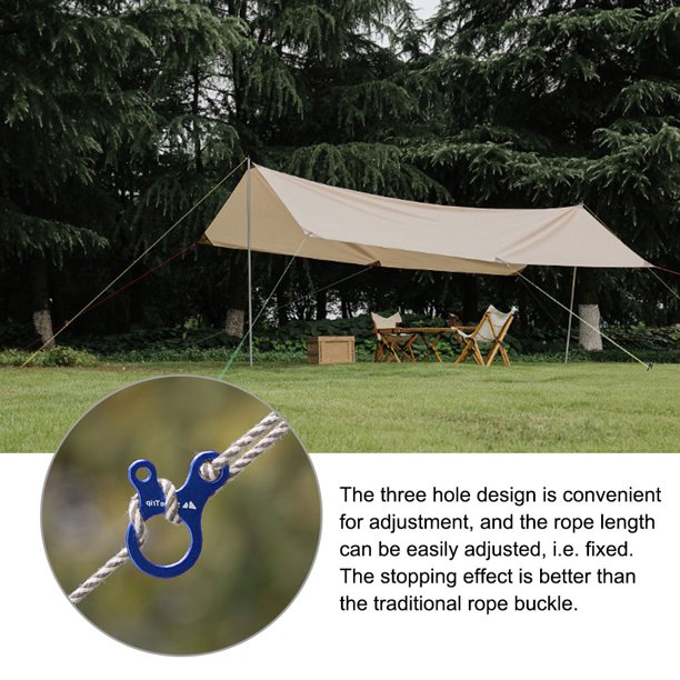 Hebillas De Cuerda De Tienda 10 Uds. De cuerda para acampar al aire libre, cordón de Paracord, tope de cuerda, hebilla fija ajustable