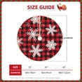 thumbnail image 3 of Daiia Snowflakes On A Buffalo Plaid Drawing Merry Christmas Tree Skirt , Xmas Large Lace-up Tree Skirt, Santa Snowflakes Rustic Home Decorations New Year Party Farmhouse Decor-30", 3 of 7