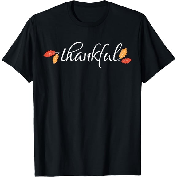 Thanksgiving Shirt Women Men Family Fall Graphic Thankful T-Shirt
