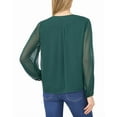 thumbnail image 2 of CeCe womens  Tie Neck Blouse, l, Green, 2 of 3