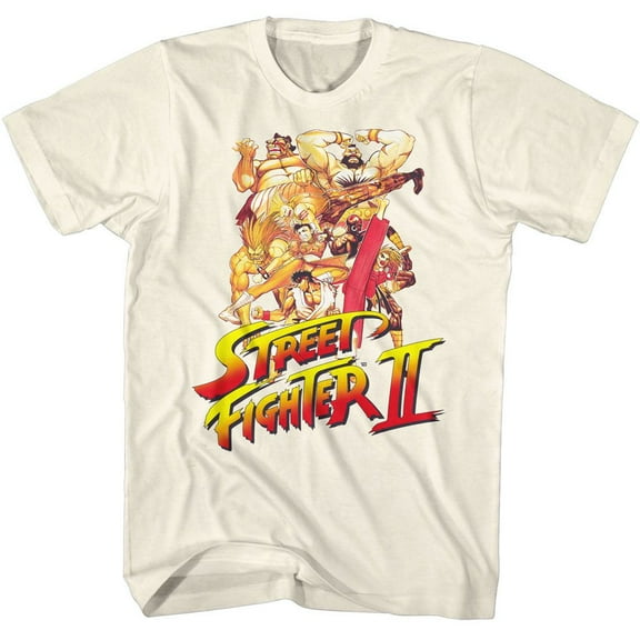 Street Fighter So Many Poses Natural Adult T-Shirt