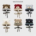thumbnail image 7 of 2-in-1 Winter Knit Beanie with Bear Ear Flaps - Convertible Warm Hat or Plush Storage Pouch for Women & Adults,Dual-Use Warm Headwear or Decorative Plush Pouch, 7 of 7