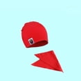 thumbnail image 1 of Gorro festivo de bebé, gorro de toalla de saliva roja, gorro fetal de luna llena para bebé, gorro de copa rojo brillante de cien días para bebé, 1 of 2