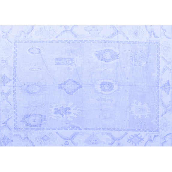 Ahgly Company Indoor Rectangle Oriental Blue Traditional Area Rugs, 4' x 6'