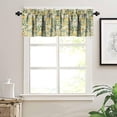 thumbnail image 4 of Floral Kitchen Valance, William Morris Art Rose Flower Birds Yellow Small Window Treatments for Kitchen Living Room Bathroom Cafe Decor Rod Pocket Vintage Retro Valances 54x18 Inch, 1 Panel, 4 of 5