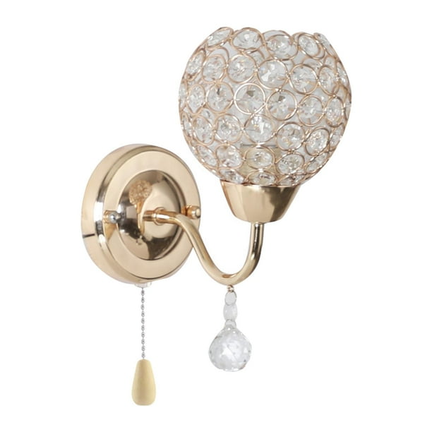 Aplique de pared de cristal de estilo moderno E27, lámpara de pared, aplique de iluminación para Tirar del interruptor
