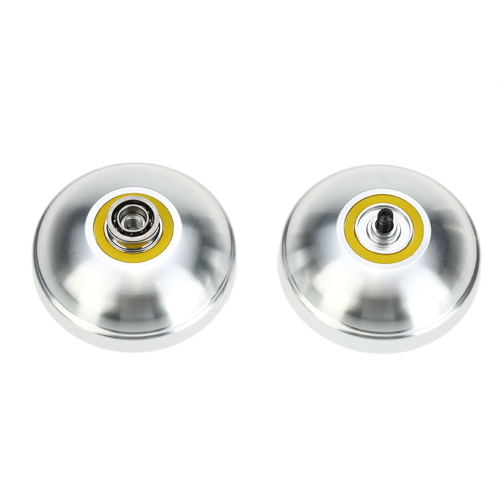 Anself Professional Yoyo T6 Rainbow Aluminum Alloy Metal Yoyo 8 Ball KK Bearing with String for Silver