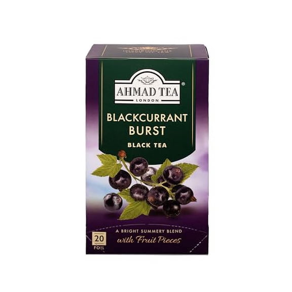 AHMAD - Energizing Blackcurrant Fruit Tea Blend - 1.46OZ, Pack of 6