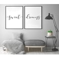 thumbnail image 2 of Sweet Dreams, Unframed, 18 x 24 Inches print, Minimalist Art, Typography Art, Black and White Wall Art, Relaxation Gifts, Home Wall Art, Poster, 2 of 6