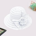 thumbnail image 3 of Ladies Sun Hats Sun Protection Spring Summer Mesh Sunshade Flower Wedding Wide Brim Fashion Hats For Women, 3 of 3