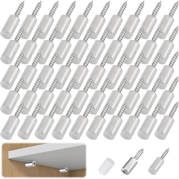 Upgrade Self-Tapping Screws Cabinet Laminate Support, Shelf Support Pegs with Non-Slip Sleeve, Support Cabinet Shelf Pins for Kitchen Furniture Bookcase Shelf Cabinet Closet Shelf Support (10pcs）