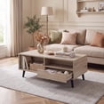 thumbnail image 2 of Rectangle Coffee Table with Drawer & Storage Shelf, Modern Center Table for Living Room,Natural, 2 of 8