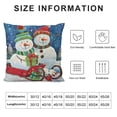 thumbnail image 5 of Qinduosi Christmas Snowman Pillow Covers Inch Set of  Winter Decorations Throw Pillow Covers Soft Velvet Cushion Covers for Living Room Bedroom Sofa Xmas Home Decor, 5 of 5