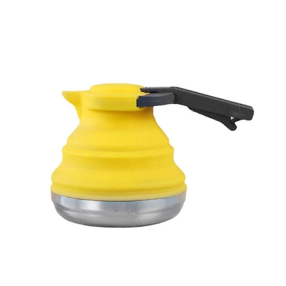 Collapsible Camping Kettle for Hiking, Travel & Outdoors 42 Ounce Capacity(Yellow)