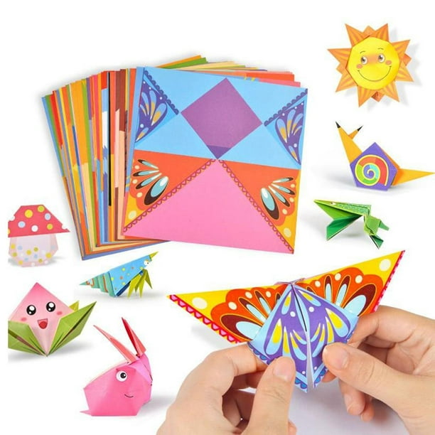 Origami Papier Papier d'Artisanat Papier Coloré 54 Feuilles Couleurs Vives  Pliage Feuille de Papier Origami Carré pour les Enfants Adultes Profiter -  Animal 