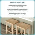 thumbnail image 5 of Now Furniture 24" Counter Stool, Set of 2 Wooden Backless Bar Height Kitchen Stool, Blonde, 5 of 8