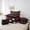 Black Red 02, variant on Erosebridal Girly Pink Ribbon Twin Bedding Sets 7-Piece, Cartoon Strawberry Bedding Comforter Set