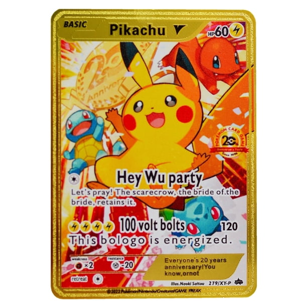 Card Metal Letters Gold Iron Playing Cards Gengar Vmax Rayquaza Charizard Pikachu Vstar Anime Game Gift Kid Toys