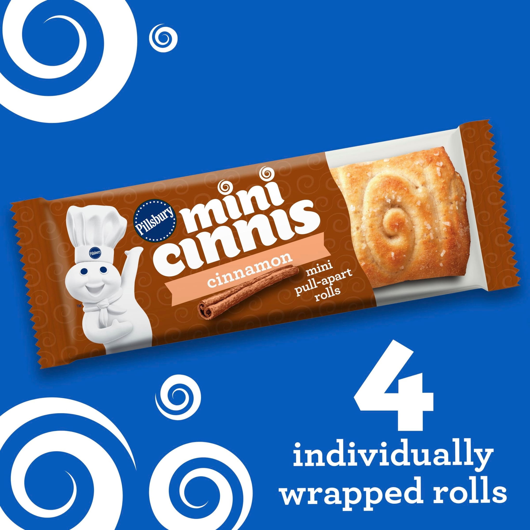 Pillsbury Mini Cinnis, Pull-Apart Cinnamon Rolls, 4 Rolls, 9.16 oz