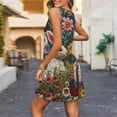 thumbnail image 5 of Vestido de Verano Casual sin Mangas Largo, Color Sólido Mezcla de Lino de Algodón para la Moda de las Mujeres, 5 of 5