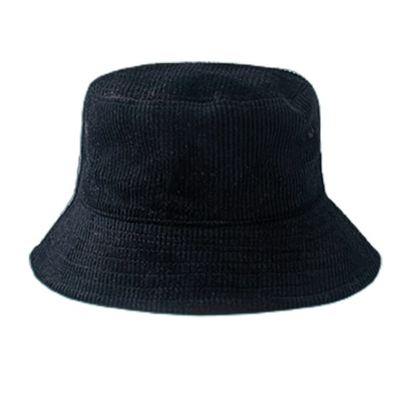Bucket Hat for Women Men Winter Corduroy Velvet Sun Hat Hip Hop Solid Color Cap
