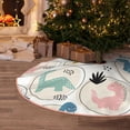 thumbnail image 4 of Salouo Cute Dinosaurs Christmas Tree Skirt 48" Farmhouse Christmas Decorations Snowman Xmas Tree Skirt Tree Mat for Holiday Party Decor, 4 of 8