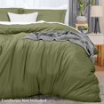thumbnail image 4 of Juego de fundas de edredón Utopia Bedding Queen Size, 3 piezas, color oliva, 4 of 8