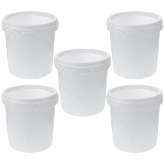 Milisten  5 Pcs Farm Bucket Cleaning Buckets Food Grade Water Painting White