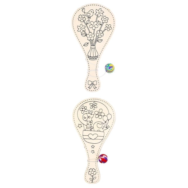 2 Juegos de Pintura de , Juguetes de Bricolaje, Raqueta de Pintura Manual Ball Colco juego de pádel