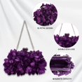 thumbnail image 4 of Bolso de mano JAMBHALA Elegante monedero de noche para mujer, color morado, 4 of 8