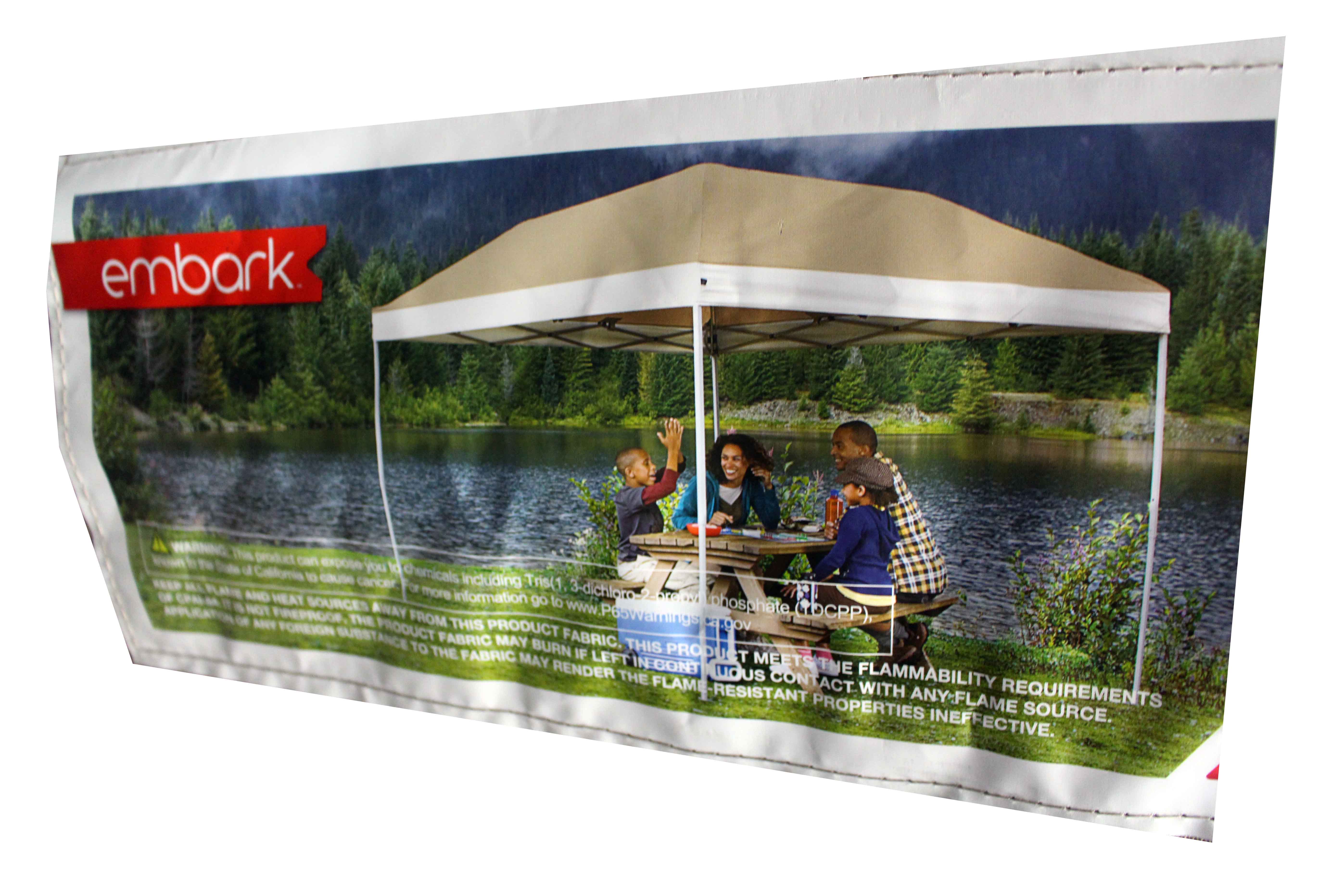 10 Ft Straight Wall Canopy Tan 