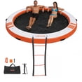 thumbnail image 1 of VEVOR Inflatable Floating Dock, 10 FT Inflatable Dock Platform, Non-Slip Water Air Mat with Portable Carrying Bag & Detachable Ladder, Floating Water Platform Island Raft for Pool Beach Ocean, Orange, 1 of 9
