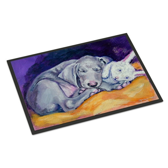Carolines Treasures 7354MAT Weimaraner Snuggle Bunny Doormat 18x27 27"L x 18"W multicolor