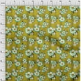 thumbnail image 3 of oneOone Cotton Jersey Lime Green Fabric Leaves & Floral Artistic Sewing Craft Projects Fabric Prints By Yard 58 Inch Wide, 3 of 4