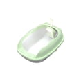 thumbnail image 2 of Semi Enclosed Kitten Litter Box with Litter Scoop Splash Proof Plastic Cat Toilet Pan Pet Supplies,Green, 2 of 6