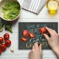 thumbnail image 4 of Grandma Cutting Board, Greatests Call Me Grandma Words with Ornamental Swirled and Curved Lines, Decorative Tempered Glass Cutting and Serving Board, in 3 Sizes, by Ambesonne, 4 of 5