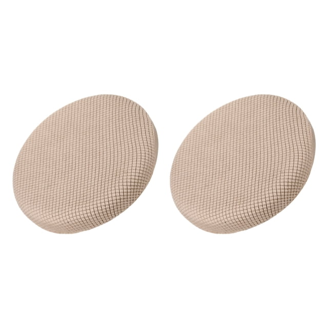 Fundas de taburete redondo de 2 piezas, fundas de silla redonda Diámetro 12-14", cojines de asiento de silla redonda Caqui