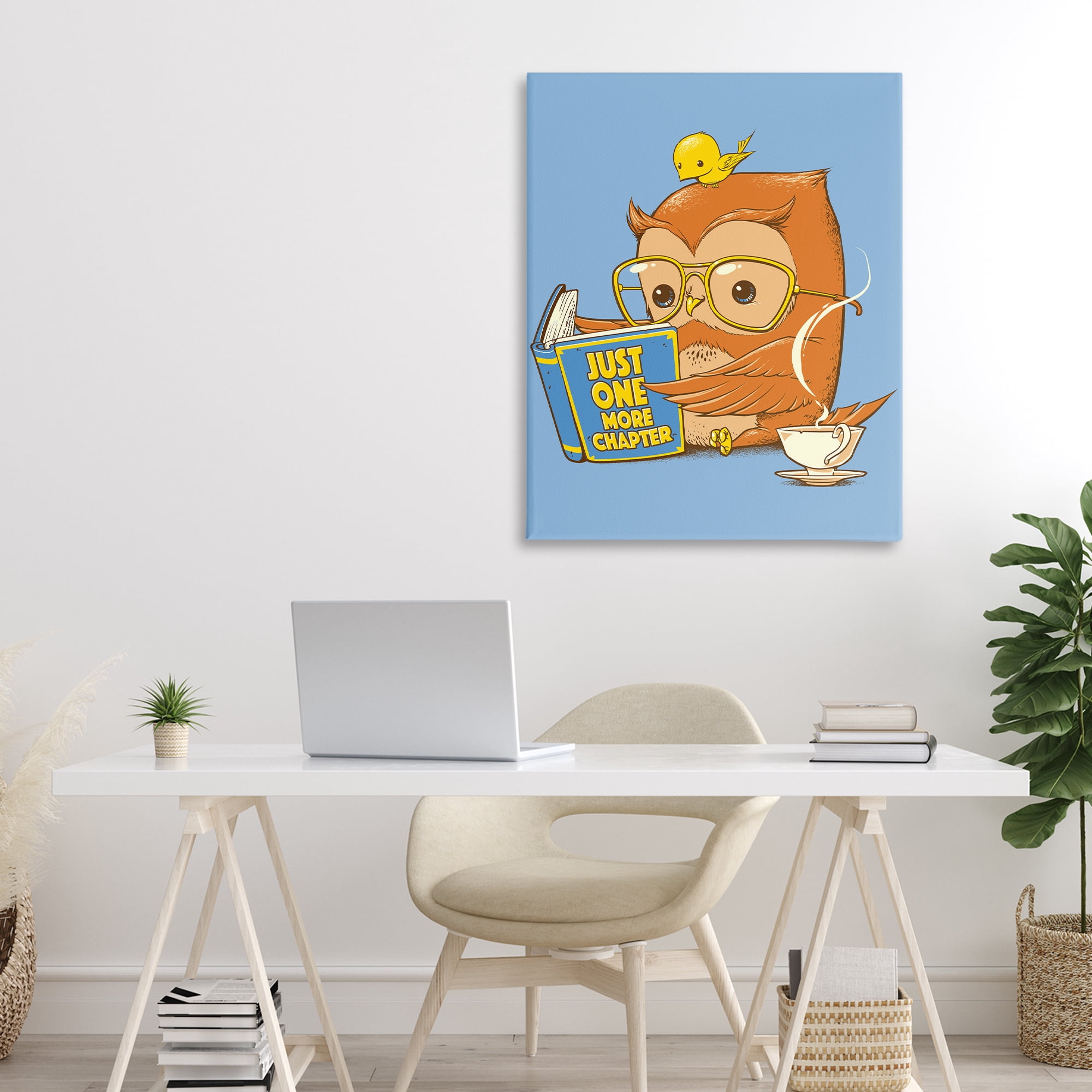 Stupell Industries One More Chapter Owl Canvas Wall Art, design by Tobe Fonseca