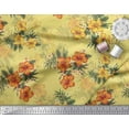 thumbnail image 2 of Soimoi Polyester Crepe Fabric Floral & Leaves Tropical Decor Fabric Printed Yard 42 Inch Wide, 2 of 2