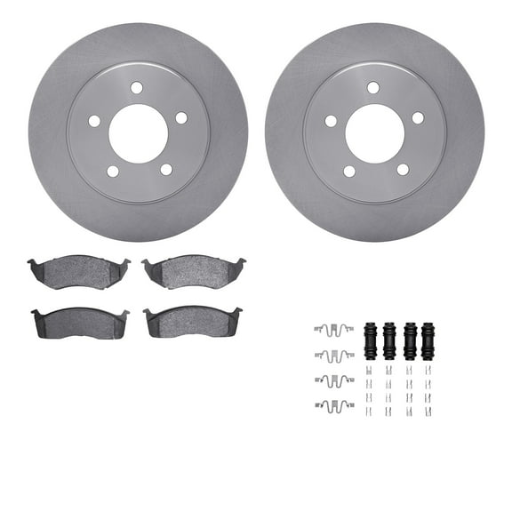 Dynamic Friction Company Front Brake Rotors with 5000 Advanced Brake Pads includes Hardware 6512-40393